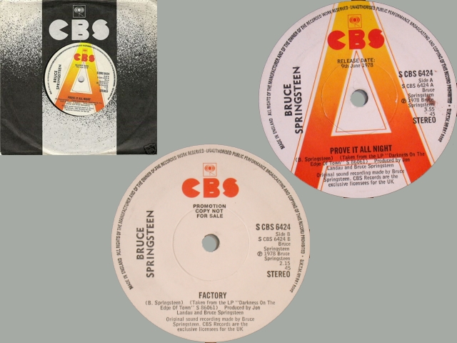Bruce Springsteen - PROVE IT ALL NIGHT / FACTORY